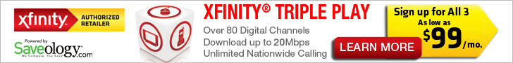 Get Comcast Triple Play as low as $99 a month!*